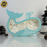 Seabed - Whale Papercut Lightbox File - 8x6.25" - Cricut File - LightBoxGoodMan - LightboxGoodman