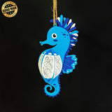 Seahorse 1 - 3D Seahorse Lantern File - 11.3x5.6" - Cricut File - LightBoxGoodMan - LightboxGoodman