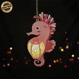 Seahorse 2 - 3D Seahorse Lantern File - 11.3x5.6" - Cricut File - LightBoxGoodMan - LightboxGoodman