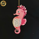 Seahorse 2 - 3D Seahorse Lantern File - 11.3x5.6" - Cricut File - LightBoxGoodMan - LightboxGoodman