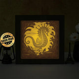 Seahorse 2 – Paper Cut Light Box File - Cricut File - 8x8 inches - LightBoxGoodMan - LightboxGoodman