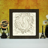 Seahorse 2 – Paper Cut Light Box File - Cricut File - 8x8 inches - LightBoxGoodMan - LightboxGoodman