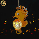 Seahorse 3 - 3D Seahorse Lantern File - 11.3x5.6" - Cricut File - LightBoxGoodMan - LightboxGoodman