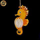 Seahorse 3 - 3D Seahorse Lantern File - 11.3x5.6" - Cricut File - LightBoxGoodMan - LightboxGoodman