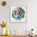 Seahorses - Paper 3D Layered File - Cricut File - 20x23cm - LightBoxGoodMan - LightboxGoodman