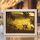 Seaside 1 - Paper Cut Light Box File - Cricut File - 8x10 Inches - LightBoxGoodMan - LightboxGoodman