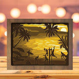 Seaside 1 - Paper Cutting Light Box - LightBoxGoodman - LightboxGoodman