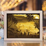 Seaside 2 - Paper Cut Light Box File - Cricut File - 8x10 Inches - LightBoxGoodMan - LightboxGoodman