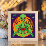 Skeleton Love – Paper Cut Light Box File - Cricut File - 20x20cm - LightBoxGoodMan - LightboxGoodman