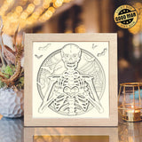 Skeleton Love – Paper Cut Light Box File - Cricut File - 20x20cm - LightBoxGoodMan - LightboxGoodman