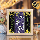 Skeletons 3 – Paper Cut Light Box File - Cricut File - 20x20cm - LightBoxGoodMan - LightboxGoodman