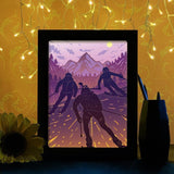 Skiing - Paper Cutting Light Box - LightBoxGoodman - LightboxGoodman