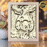 Skull 3 – Paper Cut Light Box File - Cricut File - 20x26cm - LightBoxGoodMan - LightboxGoodman