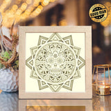 Skull Mandala – Paper Cut Light Box File - Cricut File - 20x20cm - LightBoxGoodMan - LightboxGoodman