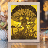 Skull Mushroom – Paper Cut Light Box File - Cricut File - 20x26cm - LightBoxGoodMan