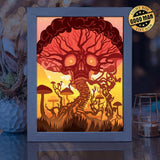 Skull Mushroom – Paper Cut Light Box File - Cricut File - 20x26cm - LightBoxGoodMan - LightboxGoodman