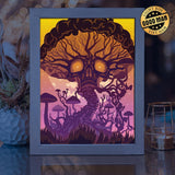 Skull Mushroom – Paper Cut Light Box File - Cricut File - 20x26cm - LightBoxGoodMan - LightboxGoodman