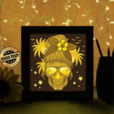 Skull - Paper Cutting Light Box - LightBoxGoodman - LightboxGoodman