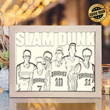 Slam Dunk - Paper Cut Light Box File - Cricut File - 20x26cm - LightBoxGoodMan - LightboxGoodman