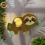 Sloth - 3D Sloth Lantern File - 11x7" - Cricut File - LightBoxGoodMan - LightboxGoodman