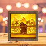 Sloth And Sunflower 1 - Paper Cutting Light Box - LightBoxGoodman - LightboxGoodman