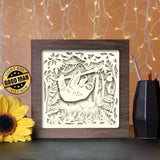 Sloth In The Jungle - Paper Cutting Light Box - LightBoxGoodman - LightboxGoodman