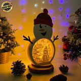 Snowman 2 - Paper Cut Snowman Light Box File - Cricut File - 20x26,5cm - LightBoxGoodMan - LightboxGoodman