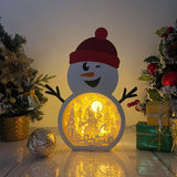 Snowman 3 - Paper Cut Snowman Light Box File - Cricut File - 20x26,5cm - LightBoxGoodMan - LightboxGoodman