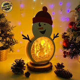 Snowman 3 - Paper Cut Snowman Light Box File - Cricut File - 20x26,5cm - LightBoxGoodMan - LightboxGoodman