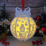 Snowman - Globe Lantern File - Cricut File 1 - LightBoxGoodMan