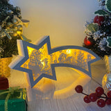 Snowman - Paper Cut Star Light Box File - Cricut File - 28x13.7cm - LightBoxGoodMan - LightboxGoodman