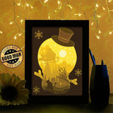 Snowman - Paper Cutting Light Box - LightBoxGoodman - LightboxGoodman