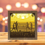 Soccer 1 Square - Paper Cutting Light Box - LightBoxGoodman - LightboxGoodman