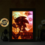 Sonic – Paper Cut Light Box File - Cricut File - 20x26cm - LightBoxGoodMan - LightboxGoodman