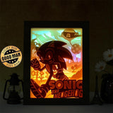 Sonic – Paper Cut Light Box File - Cricut File - 20x26cm - LightBoxGoodMan - LightboxGoodman