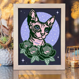 Sphinx Cat – Paper Cut Light Box File - Cricut File - 8x10 inches - LightBoxGoodMan