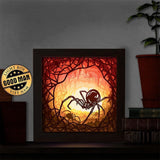 Spider – Paper Cut Light Box File - Cricut File - 8x8 inches - LightBoxGoodMan - LightboxGoodman