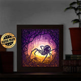 Spider – Paper Cut Light Box File - Cricut File - 8x8 inches - LightBoxGoodMan - LightboxGoodman