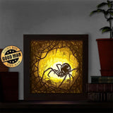 Spider – Paper Cut Light Box File - Cricut File - 8x8 inches - LightBoxGoodMan - LightboxGoodman