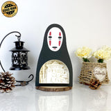 Spirited Away 1 - No Face Papercut Lightbox File - 8.3x5" - Cricut File - LightBoxGoodMan - LightboxGoodman