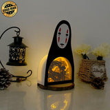 Spirited Away 2 - No Face Papercut Lightbox File - 8.3x5" - Cricut File - LightBoxGoodMan - LightboxGoodman