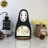 Spirited Away 3 - No Face Papercut Lightbox File - 8.3x5" - Cricut File - LightBoxGoodMan - LightboxGoodman