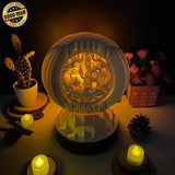 Spooky House - 3D Pop-up Light Box Globe File - Cricut File - LightBoxGoodMan - LightboxGoodman