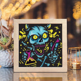 Spooky Skull – Paper Cut Light Box File - Cricut File - 20x20cm - LightBoxGoodMan