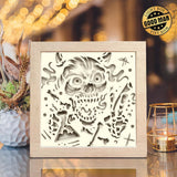 Spooky Skull – Paper Cut Light Box File - Cricut File - 20x20cm - LightBoxGoodMan - LightboxGoodman