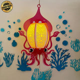 Squid - 3D Squid Lantern File - 9.8x7" - Cricut File - LightBoxGoodMan - LightboxGoodman