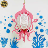 Squid - 3D Squid Lantern File - 9.8x7" - Cricut File - LightBoxGoodMan - LightboxGoodman