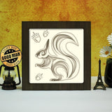 Squirrel 2 – Paper Cut Light Box File - Cricut File - 8x8 inches - LightBoxGoodMan - LightboxGoodman