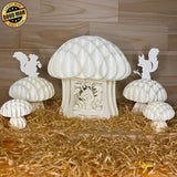 Squirrel - 3D Pop-up Light Box Mushroom File - Cricut File - LightBoxGoodMan - LightboxGoodman