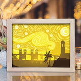 St Florida Van Gogh - Paper Cut Light Box File - Cricut File - 8x10 Inches - LightBoxGoodMan - LightboxGoodman